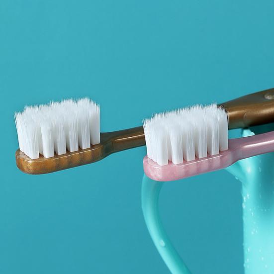 Manuelle Zahnbürste, glatte Kanten, Ergonomie, umweltfreundlich, große Kontaktfläche, sichere Mundpflege, Kunststoff, breiter Kopf, Zahnbürste für zu Hause