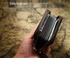 Genuine Leather RFID-Blocking Accordion Card Holder with Multi-Card Slots & Retro Coin Purse