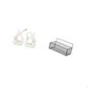 Elegant Ceramic Swan Statues And Metal Wire Wall Hanging Baskets for Stylish Bookshelf Cabinet