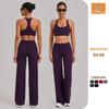 European-American Yoga & Fitness Two-Piece: U-Back Tight-Fit for Running & Outdoor Exercise