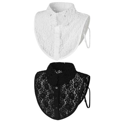Neckline Detachable Lace Fake Collar DIY Neck Scarf Lapel Half Shirt Ladies Cape Women Girls