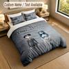 3Pcs Bedding Set Custom Name Text, 1 Sheet 2 Pillowcases Home Bed DecorCorpse Bride Emily Victor