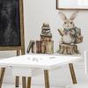 Cute Bunny Reading Wall Stickers Cartoon Watercolor Style, Educational Wall Art for Kids Room, Study Room and Living Room Decor