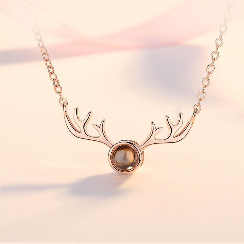 Antler Projection I Love You Simple Pendant Luxury Confession Gift for Girlfriend Birthday Gift