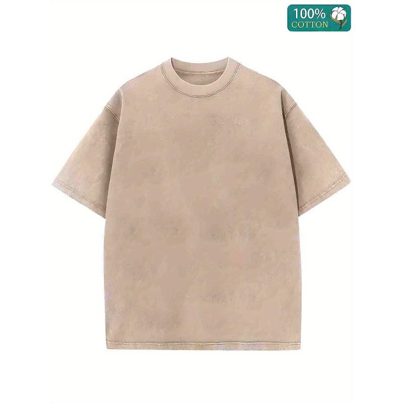Washed, Emotion Release Printed T-shirt, High Quality Cotton Vintage Fashion T-shirt, a Certain Thickness Suitable for Summer T-shirt, Holiday Gift