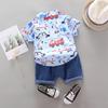 1-4Years Infant Baby Boys Clothes Set Cartoon T-shirt Tops+Shorts Summer Outfits