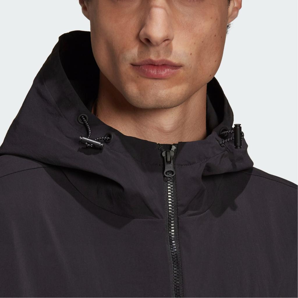 adidas Giacca da Uomo Monocolore Confortevole con Cappuccio Maniche Lunghe Giacca da Uomo Nera H37591