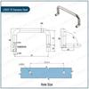 LS503 Stainless Steel U-Shaped 90° Folding Pull Handle for Industrial Cabinets and Toolboxes