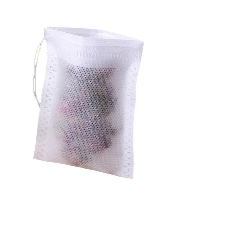 100 PCS Food Grade Nonwoven Drawstring Tea Filter Bags Leak Proof No Residue For Loose Leaf Tea Brewing Spice Infusion Home Use