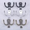 3sets Double Heads Hook Wall/Door Mounted Hanger W/screws Coat/Key/Bag/Towel/Hat/Mask Holder 53mm