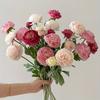 4pcs Premium Artificial Peony Bouquets with Stems - Advanced Antioxidant, Realistic Home & Office Decor, Ideal for Wedding, Birthday