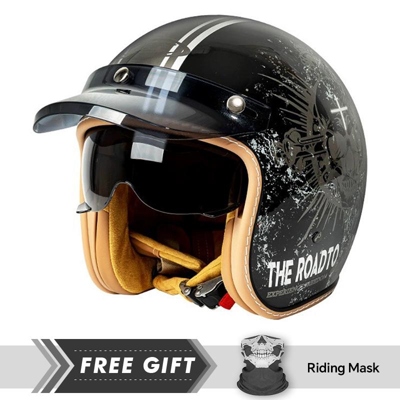 Men Women Jet Helmet Motorcycle Helmet DOT Approved Open Face Helmet Capacete De Moto ABS Material Moto Equipments
