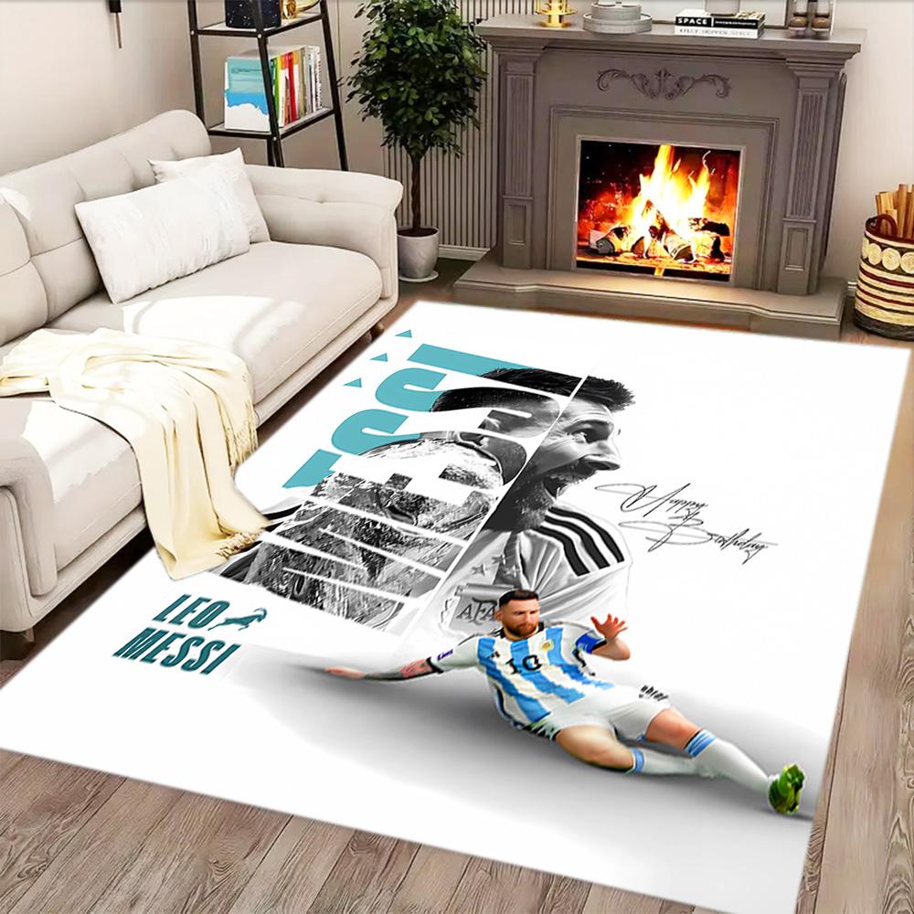 Argentina Messi Celebration rug for living rooms, bedrooms, home décor, and as gifts.