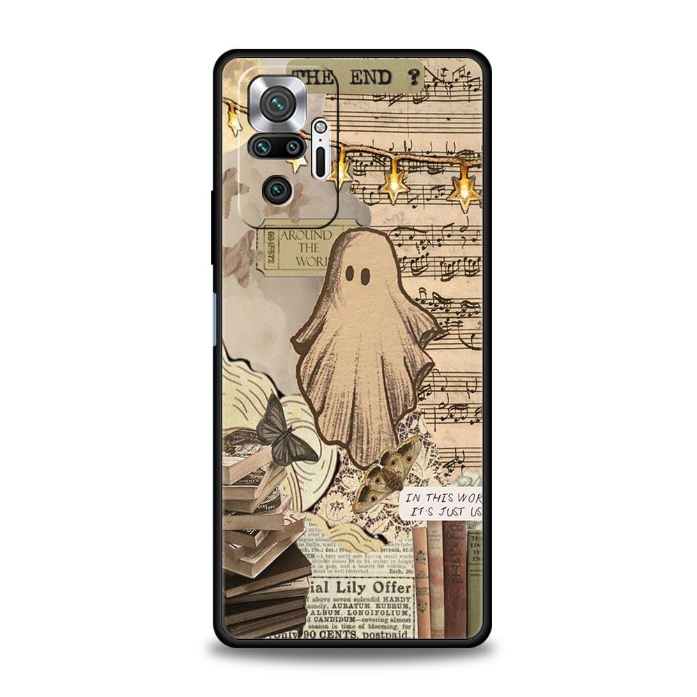 

Милый чехол для телефона с изображением маленького призрака для Xiaomi Redmi Note 13 12 5G 9S 9 8 10 11 Pro 4G 9T 13C 12C 10C 9C 9A 7 Pro, мягкий силиконовый чехол Redmi 9T