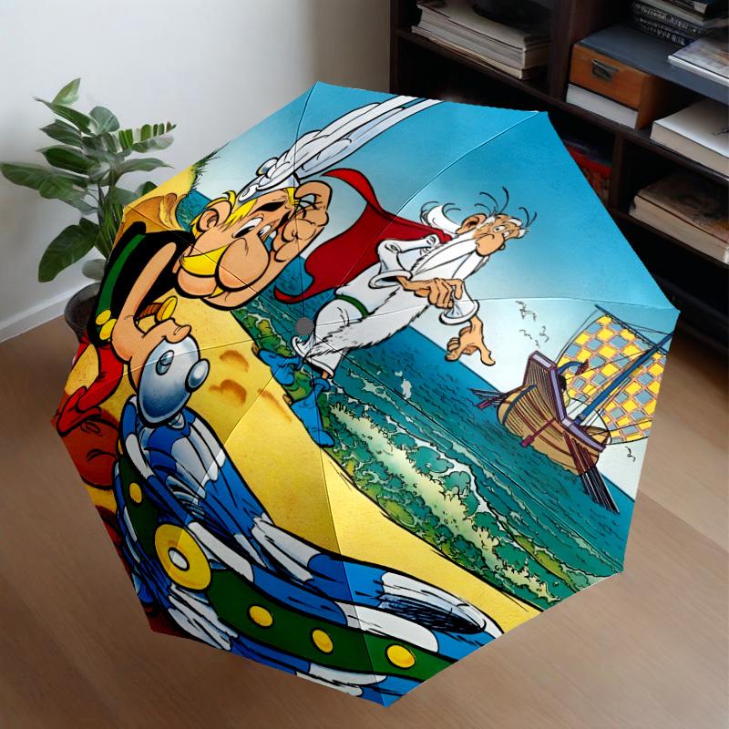 Asterix Friends Umbrella 8-Frame for Travel, Camping, Casual Lightweight Portable Umbrella, Essential for Every Family Holidays Gift