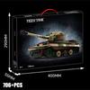 Military WW2 MOC Tiger Heavy Tank Army Main Battle Tank Soldiers Figures Building Blocks Bricks Set For Children Boys Toys Gifts