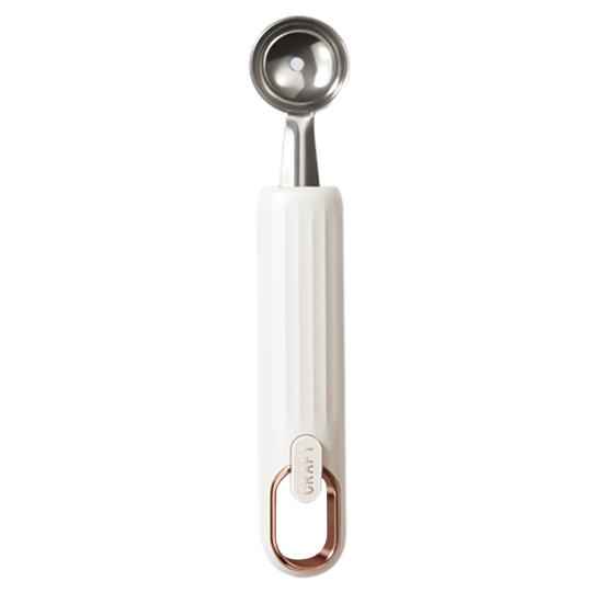 

Fruit Digger Scoop Hanging Hole Design Comfortable Handle 304 Stainless Steel Smooth Edge Ergonomic Fruit-digging Remove Seed Rounded Edges Fruit білий