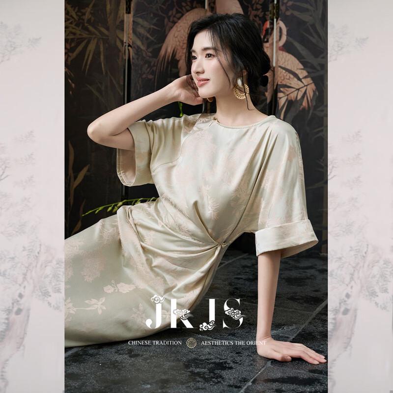 JK&JS Yao Tai Yun Rayon Acetate New Chinese Style Long Dress