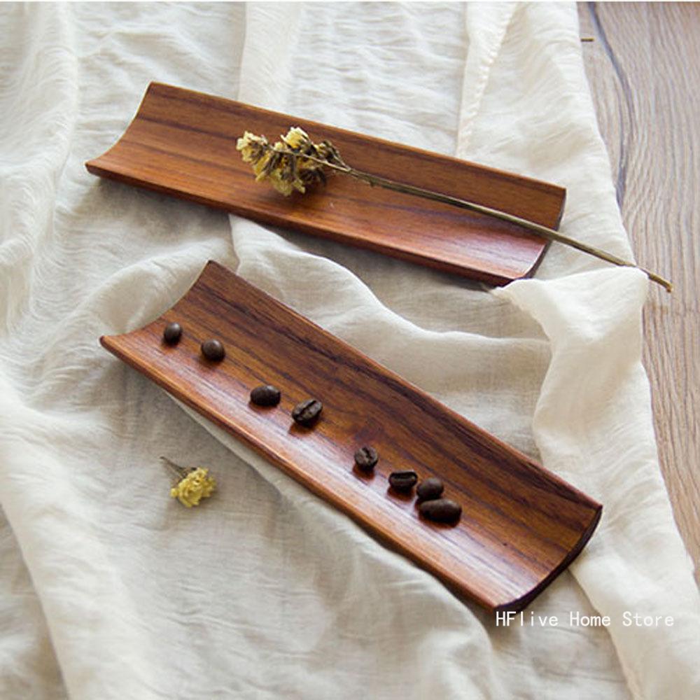 1 szt. Drewniany podłużny talerz do sushi, pierogów, sałatek, pieczywa, owoców, deserów, przekąsek, narzędzie do ekspozycji, wielofunkcyjna zastawa stołowa kuchenna