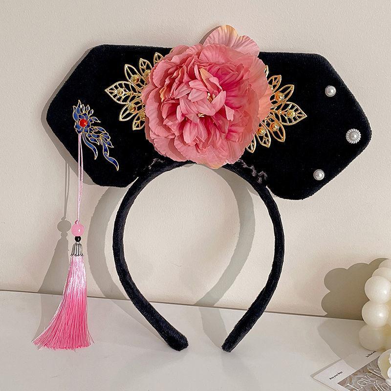 Ancient Royal Court Queen Princess Headband Headdress Classical Hanfu Cheongsam Hair Hoop Accessories