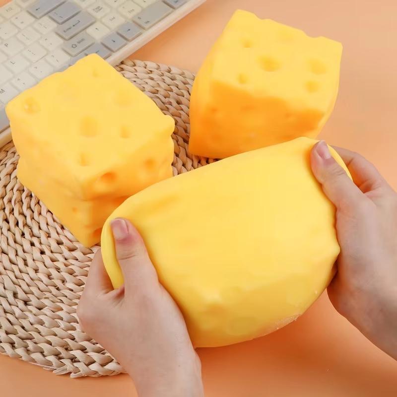 Giant Cheese Squishy Slow Rising Stress Relief Toy Super Soft Squeeze Fidget Toy for Adults Kids Anxiety Relief Wedding Party