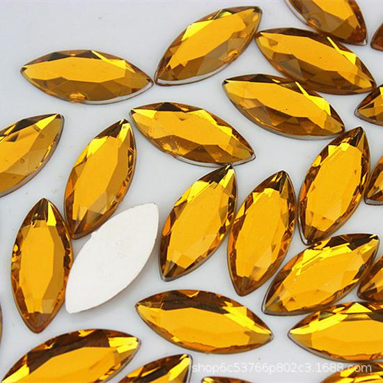 9x20mm Horse Eye Acrylic Flat Back Rhinestones for Jewelry and Craft Decoration