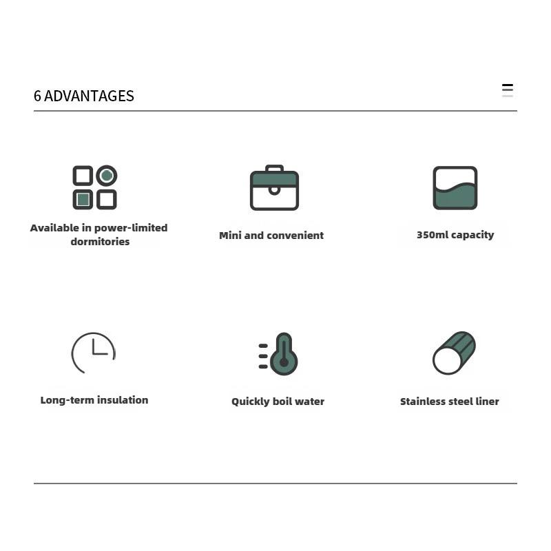 electric insulation hot water cup automatic small boiling water constant temperature heating travel portable electric cup