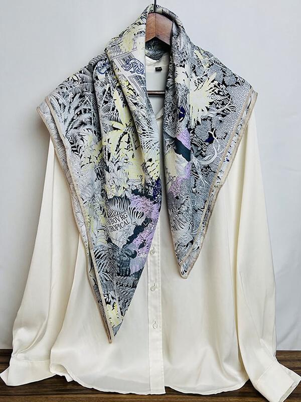 Siyutang Twill Satin Large Square Scarf