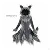 Wolf Costume with Hood Halloween Dress Gray for Cosplay