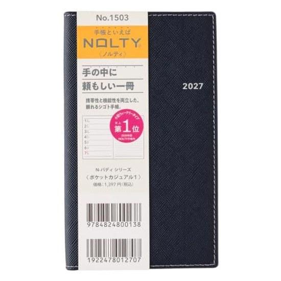 NOLTY Planner 2027 Weekly Pocket Casual 1 Navy 1503 (Starts December 2026)