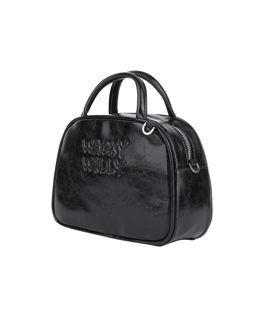 Wacky Willy Lily Volume Handle Tote Bag Black