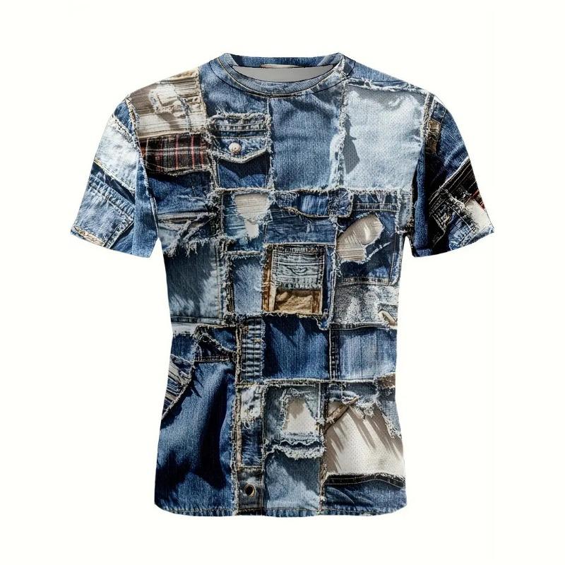 Maglietta da Motociclista Uomo Stampa 3D Manica Corta Classici Vintage T-shirt Per Uomo Street Ride Magliette Biker Top Maglietta Oversize
