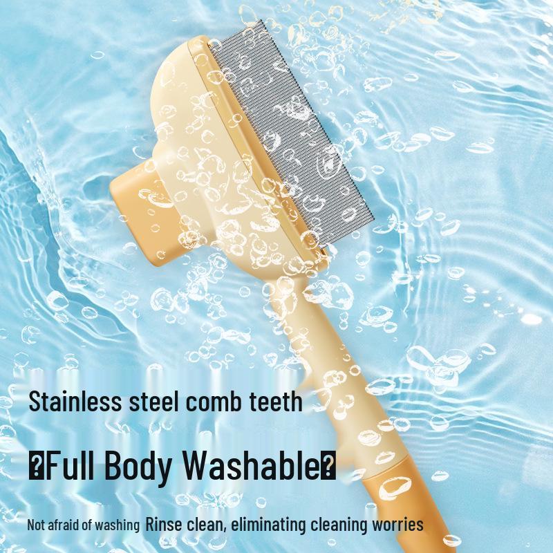 Katt- och Hundkam för Loppor, Tandad Kam med Explosionssäkra Täta Tänder, Perfekt för Rengöring.