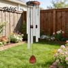 Metal Wind Chime with 6 Aluminum Tubes, Garden Hanging Chimes, Weather Resistant Wind Chimes for Outdoor Garden Patio Decoration