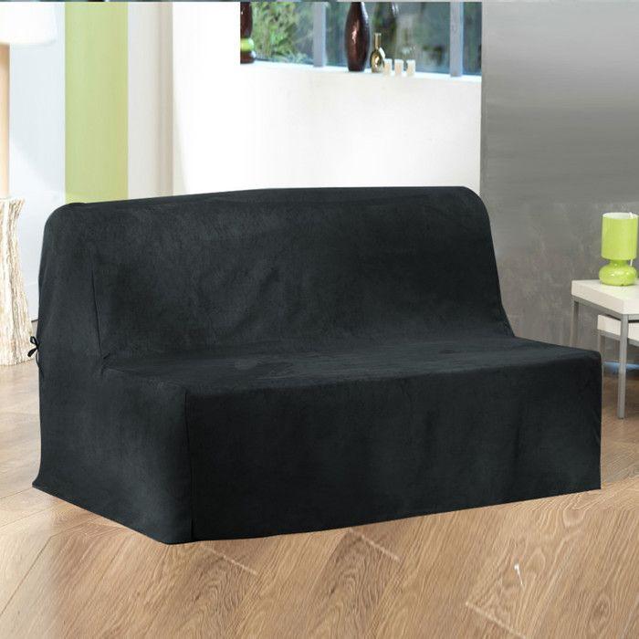Housse De Canapé-lit - Antonouse - 140cm - Noir - Microfibre - Imperméable