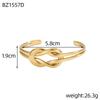 CARLIDANA Chunky Bangle Gold Plated Irregular Jewelry Geometric Stainless Steel Open Cuff Bangle Tarnish Free Waterproof Jewelry