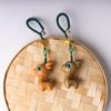 Key Chain Lanyard Handmade Rope Deer Bag Pendant Mobile Phone Chinese Style Key Ring Wood Key Chain