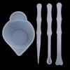 6 pcs/set UV Resin Color Mixing Silicone Cup Mini Silicone Stirrers Epoxy Resin DIY Casting Jewelry Craft Tools