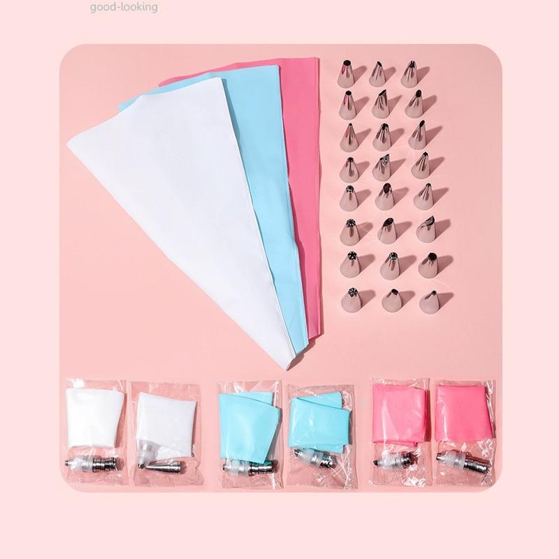 Stainless Steel Piping Nozzle Set, Cake Decorating Tools, Cream Gel Piping Tips, EVA Piping Bags, Heavy-duty