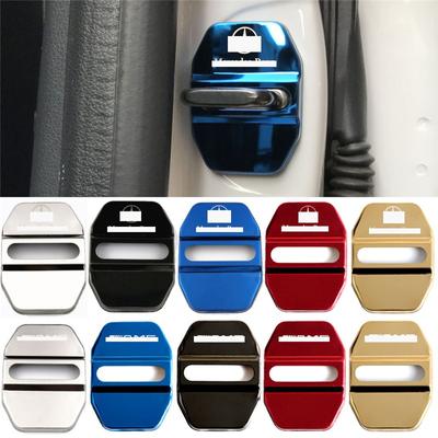 4ks Ochranný kryt zámku dveří automobilu Univerzální pro 90% model 304 Dekorační kryt zámku dveří z nerezové oceli