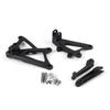 Front Rider Footrest Foot Pegs Brackets Set For Yamaha YZF R1 2009-2011 Black