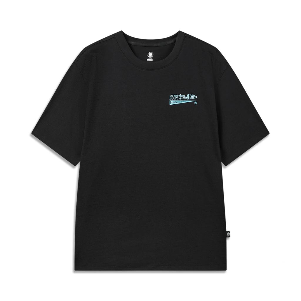 Li Ning Basketball Series Bad Five Round Neck Printed Ice Feel Comfortable Short Sleeve T-Shirt Men T-Shirts AHSW733-2