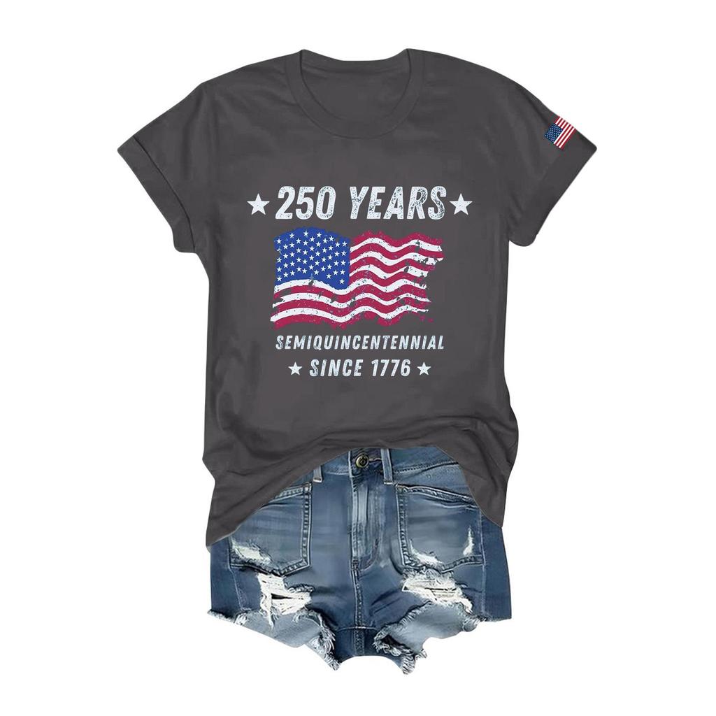 Damen T-Shirts Kurzarmshirts Pullover Sommer Frühling Oberteile Blusen