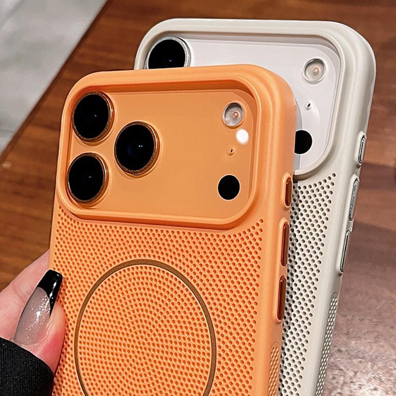 Wärmeableitung für Magsafe Magnetische Hülle für iPhone 17 16 15 14 13 12 Pro Max Plus 17Pro Atmungsaktive Wireless Charge Abdeckung