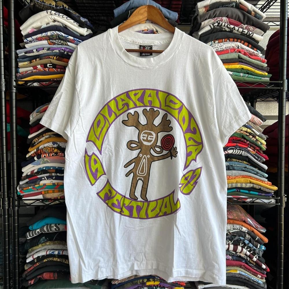 1992 Lollapalooza Music Festival short sleeve classic white color shirt KV38701 Unisex T-Shirt XXL