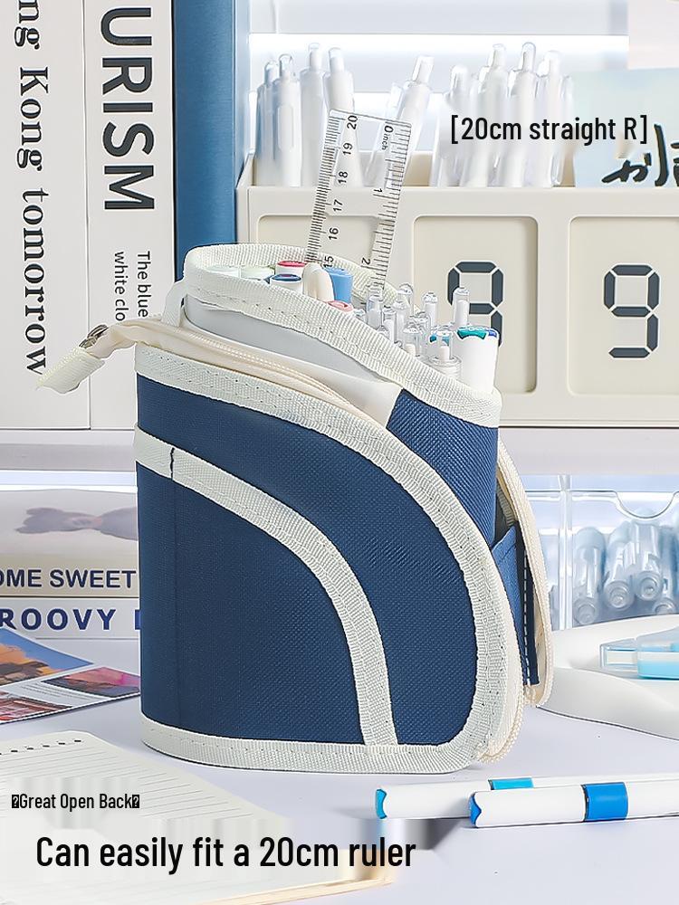 Teleskopiskt Multifunktionellt Pennskrin: Pennställ med stor kapacitet för studenter