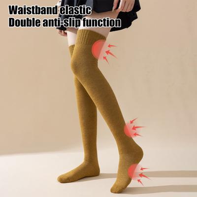 Women Extra Long Thigh High Socks Winter Warm Over Knee High Stockings Thick