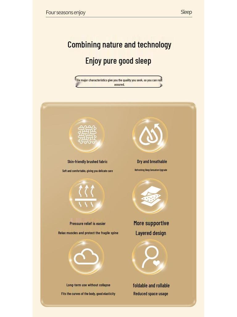 Materac podwójny Four Seasons Soft Pad do akademika lub domu