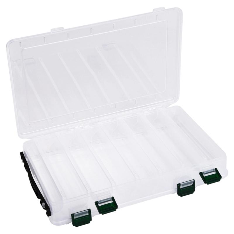 Double Layer Transparents Fishing Baits Organizers with Durability Plastic Construction for Lures Storage