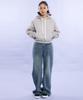 Cream Soda Lab Plain All Season Crop Hoodie Gray